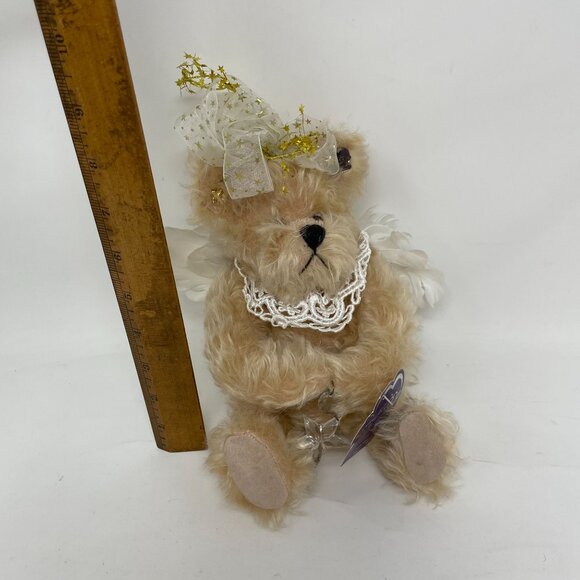 Annette Funicello Angel Bear Wings Star Charm Ribbon Hat Plush Stuffed Animal - Picture 9 of 9